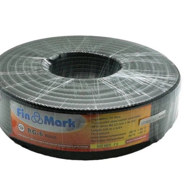 Кабель коаксіальний 75 Ом FinMark RG-6