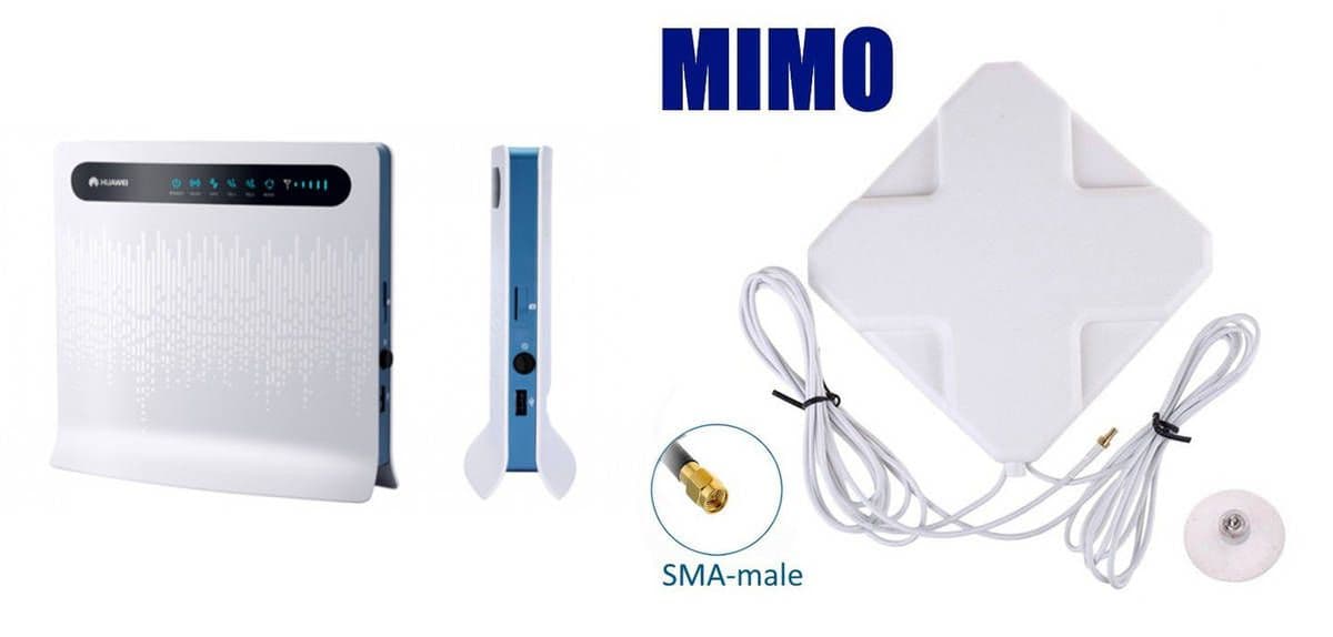 Комплект 4g роутер Huawei B593 + антена MIMO (швидкість до 150 Мбіт/c)