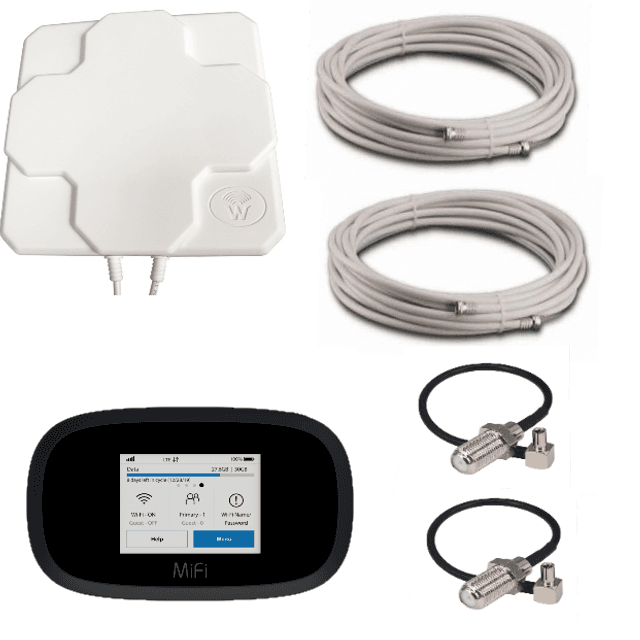 4G комплект антена MIMO 2*22 + LTE Wi-Fi роутер Novatel 8000 (MiFi 8800) LTE Cat.18