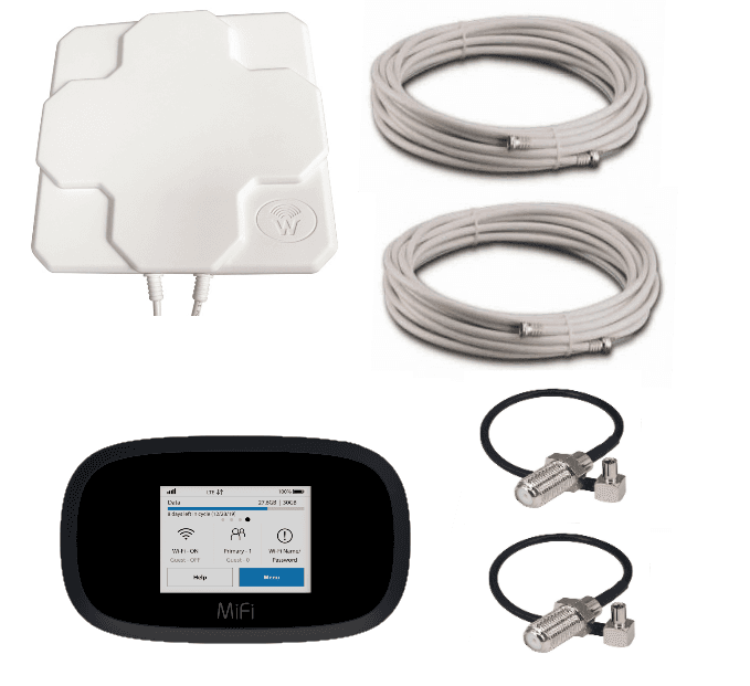 4G комплект антена MIMO 2*22 + LTE Wi-Fi роутер Novatel 8000 (MiFi 8800) LTE Cat.18