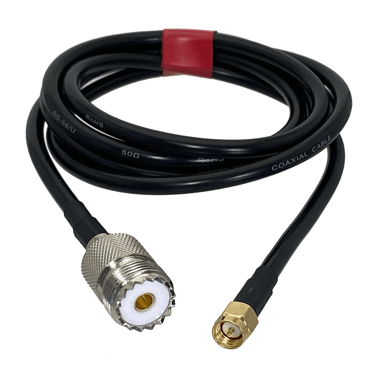 Кабельна збірка RG-58 з роз'ємами UHF Female — SMA Male (1 м)