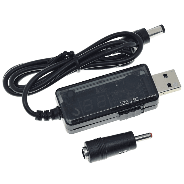 Підвищувальний кабель живлення перетворювач dc 5v на 9v і 12v usb з дисплеєм