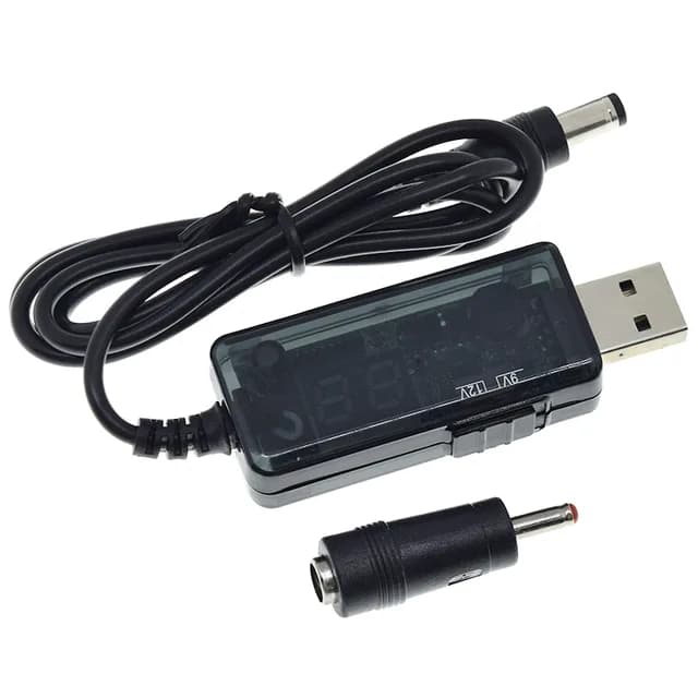 Підвищувальний кабель живлення перетворювач dc 5v на 9v і 12v usb з дисплеєм