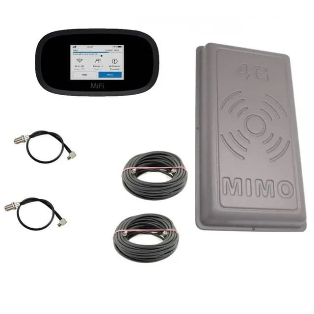 4G комплект Wi-Fi роутер Novatel 8000 (MiFi 8800) + антенна R-net ПЛАНШЕТ MIMO 17 Дб 824-960 / 1700-2700
