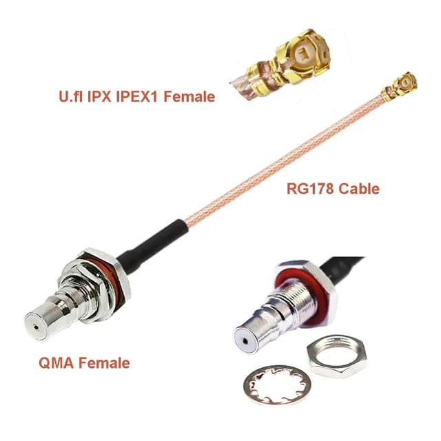 Кабельний перехідник QMA female-IPEX1 Female 20 см RG178