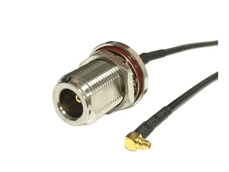Кутовий кабельний перехідник MMCX male — N female RG-174 20 см