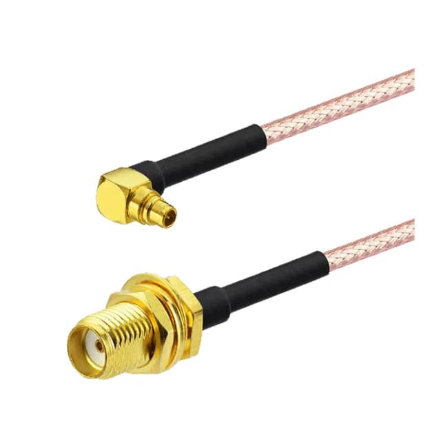 Кутовий кабельний перехідник MMCX male — SMA female RG-178 20 см