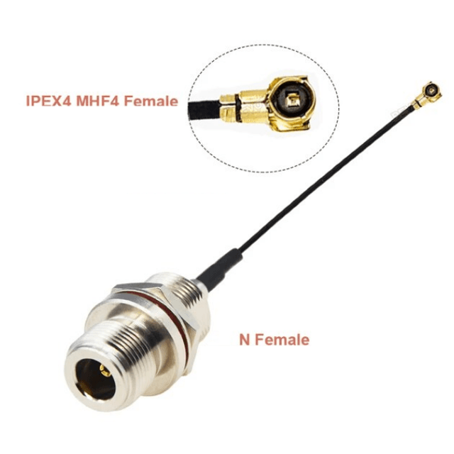 Кабельний перехідник IPEX4 (MHF4) — N female 20 см