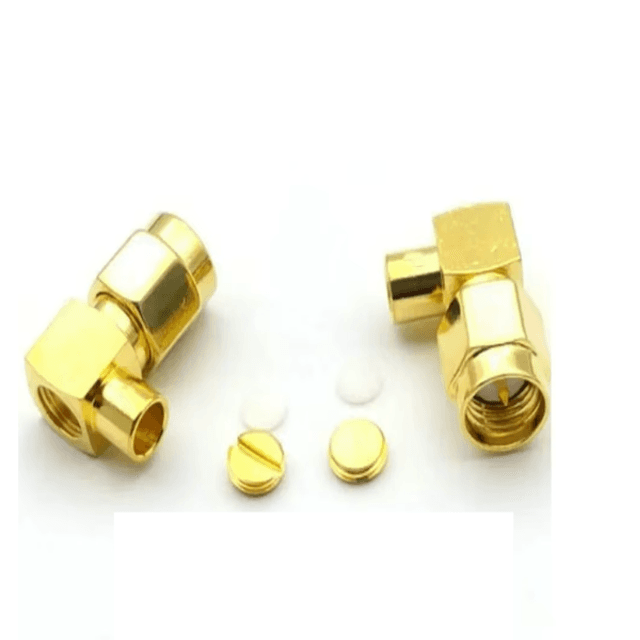 Кутовий конектор SMA male для кабелю RG-402/141