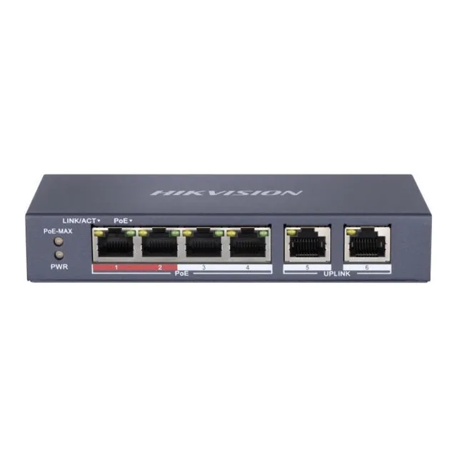 PoE-комутатор Hikvision DS-3E0106P-E/M(B)